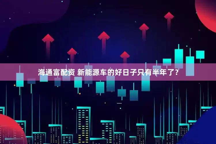 海通富配资 新能源车的好日子只有半年了？